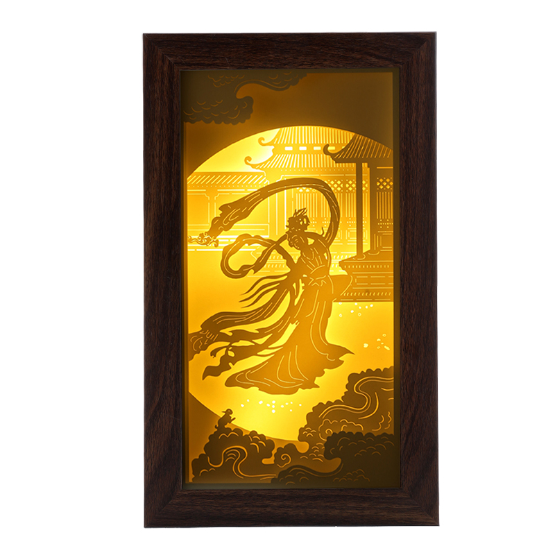 企業禮（lǐ）品立體紙雕燈中秋節贈禮嫦娥奔月紙雕燈廠家定製