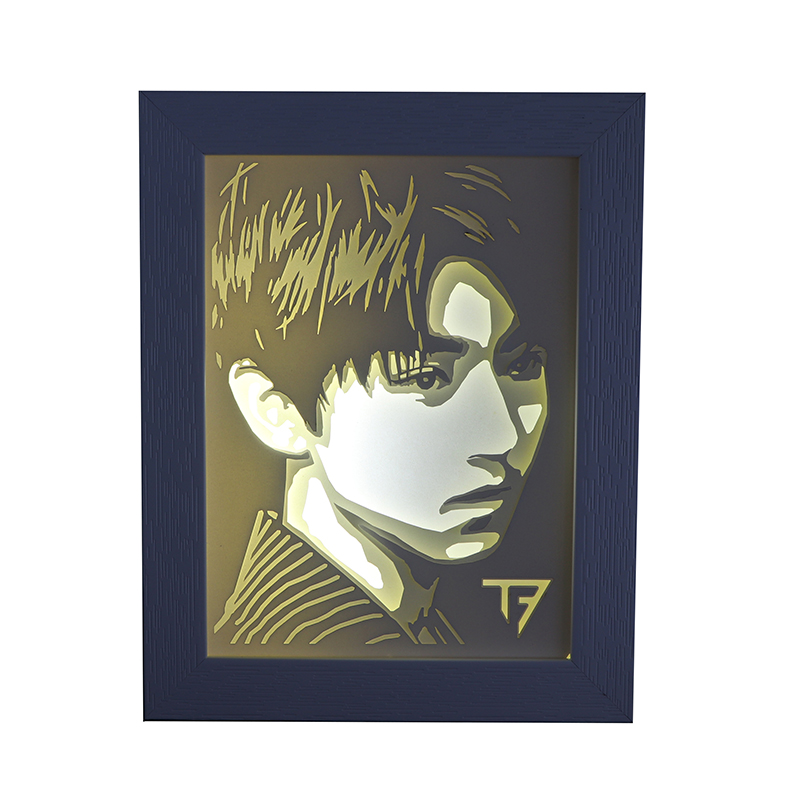 3d工光影紙雕燈創意人像紙雕燈相框廠家定製