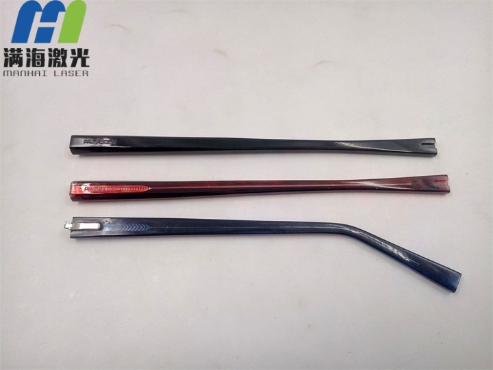 塑膠眼鏡腳配件激光雕刻加工