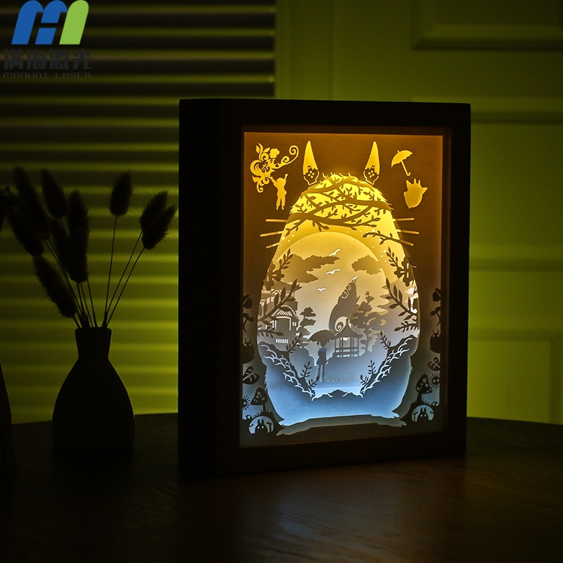 創意紙（zhǐ）雕（diāo）工藝品光影紙雕燈小夜燈定製