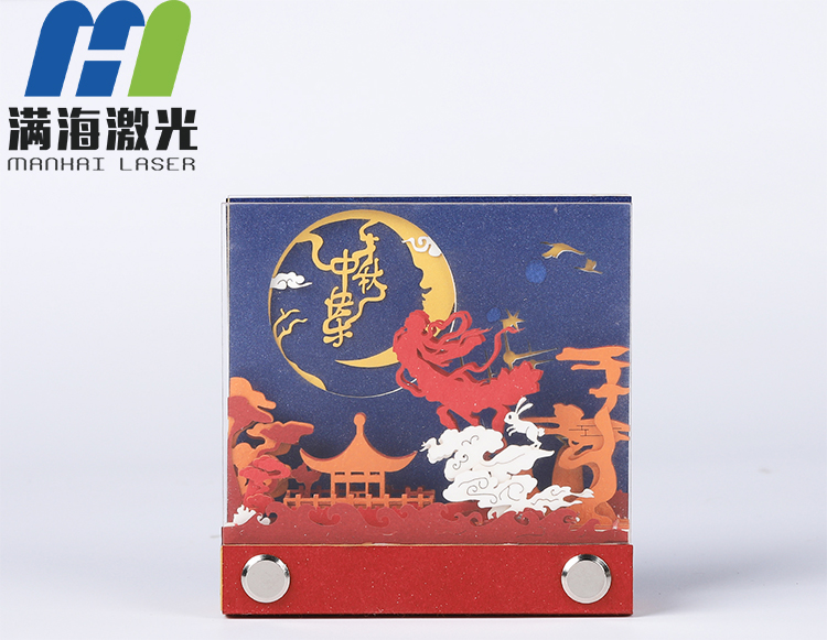 嫦娥奔月古風中國風立體紙雕模型3d便簽紙批發