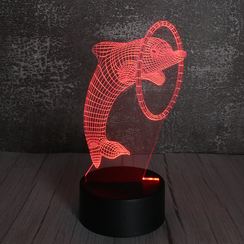 3d立體小夜燈創意亞克力小夜燈USB插（chā）電小夜燈定製