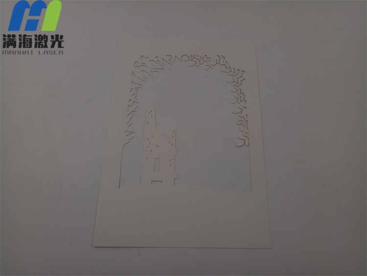 紙雕燈白色卡紙激光（guāng）雕刻（kè）加工 