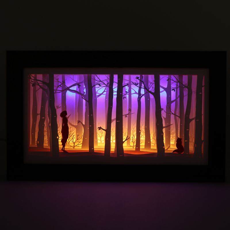 3d光影紙雕擺件創意3d立體紙雕燈廠家（jiā）定製批發