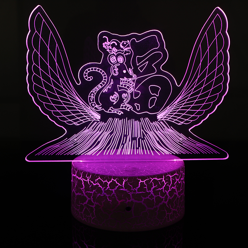 3d七彩創意小夜燈亞克力立體小夜（yè）燈源頭廠家定製
